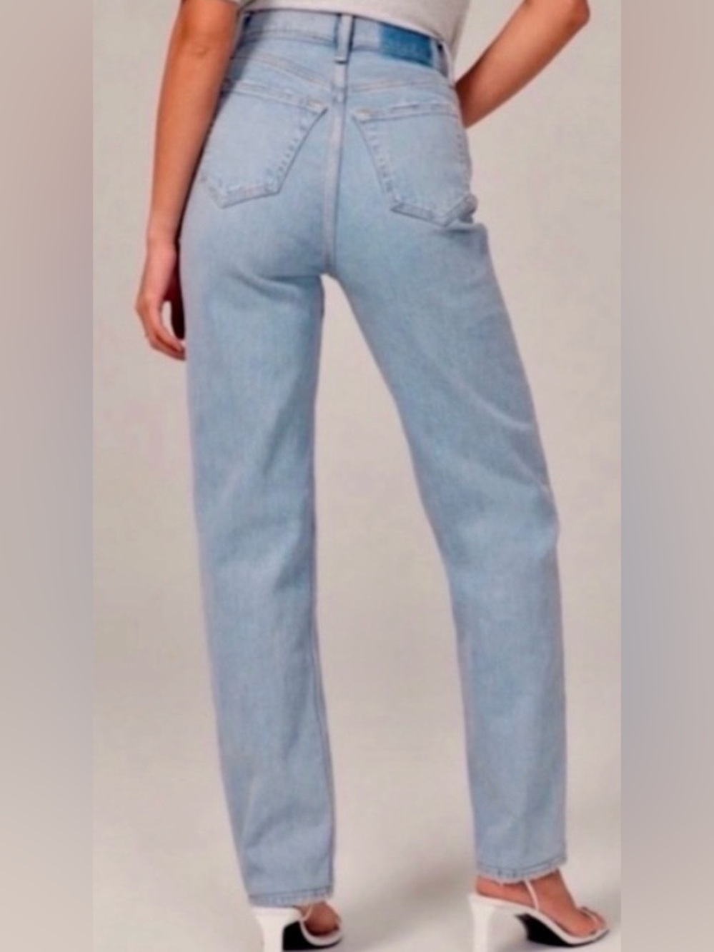 Abercrombie & fitch the dad high rise asymmetrical button fly Jean sz 28 - Picture 2 of 5